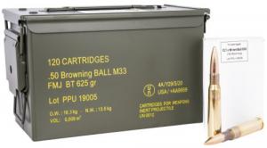Main product image for PPU Rangemaster Full Metal Jacket 50 BMG Ammo 120 Round Box