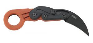 Columbia River Provoke Orange 2.47" Folding Plain Black Stonewashed 1.4116 Steel Blade Orange Grivory w/Brass Bolts Handle - 4041O