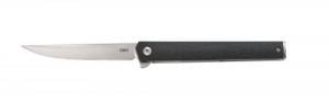 Columbia River CEO Flipper 3.35" Folding Plain Satin AUS 8 Blade G10 Black Handle - 7097