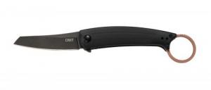 Columbia River IBI 2.71" Fixed Sheepsfoot Plain Stonewashed D2 Steel Blade G10 Black w/Copper Backspacer Handle - 7150