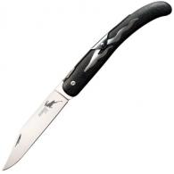 Cold Steel Kudu .177 Pellets 4.25" Folding Plain 5Cr15MoV Stainless Steel Polished Blade Zy-Ex Black Woodgrain Handle