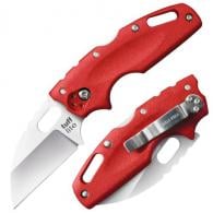 Cold Steel CS20LTR Tuff Lite 2.50" Folding Clip Point Plain AUS-8A SS Blade/Red Griv-Ex Handle Includes Pocket Clip - CS-20LTR