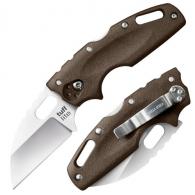 Cold Steel Mini Tuff Lite 2" Folding Plain 4034 Stainless Steel Blade Flat Dark Earth Griv-Ex Handle - CS-20LTF