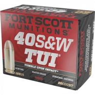 Main product image for Fort Scott Munitions TUI Solid Copper 40 S&W Ammo 125 gr 20 Round Box