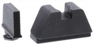 AmeriGlo Tall Suppressor Height Sight 2XL Black Serrated Front Flat Black Rear Black Frame For Glock Except 42 & 43 - GL470