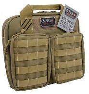 GPS TACTICAL DOUBLE PISTOL CASE -TAN - T1411PCT