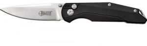 Elite Tactical Crusier 3" Folding Drop Point Plain Satin Black D2 Steel Blade/ Black G10 Handle Features Clamshell Pa - ETFDR007CS