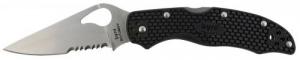 Spyderco Byrd Harrier 2 Lightweight 3.36" Folding Plain 3Cr13 Stainless Steel Blade FRN Black Handle - BY01PSBK2