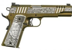 Auto-Ordnance 1911 Trump "Save America" .45 ACP 5" 7+1 Engraved Slide/Frame Armor Black Distressed