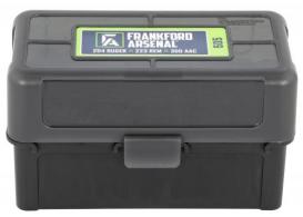 Frankford Arsenal Hinge-Top Ammo Box 17 Cal 204 Cal 223 Cal Black High Density Polymer 50rd - 1083786