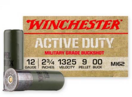 Winchester Active Duty Buckshot 12 Gauge Ammo 2-3/4" 00-buckshot 25 Round Box - WIN1200MG
