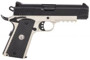 Girsan 390520 MC1911 C 9mm 4.40" 9+1 Matte Gray Finish Extended Beavertail Frame with Serrated Blued Steel Slide, Checkere - 390052