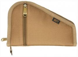 Bulldog Deluxe Pistol Case 9"L x 6" H Tan Padded Nylon with Pocket & Sleeve for Handgun - BDT619T