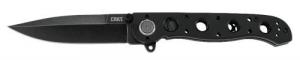 CRKT M16 03DB 3.58" Folding Spear Point Plain Black Stonewash D2 Steel Blade Black Aluminum Handle - M16-03DB