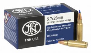 FN 10700017 High Performance 5.7x28mm 40 gr Hornady V-Max (VMX) 50 Per Box/40 Cs