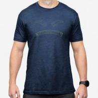 Magpul Magmouth T-Shirt Navy Heather Short Sleeve Large - MAG1268411L