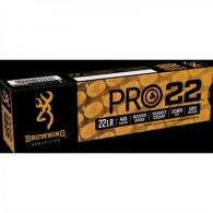 Browning Pro22 Subsonic Velocity Lead Round Nose 22 Long Rifle Ammo 100 Round Box