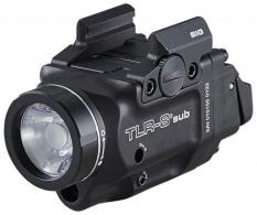 Streamlight 69417 TLR-8 Sub w/Laser Red Laser 500 Lumens, 640-660nM Wavelength, Black 141 Meters Beam Distance, Fits Sig P365 - 78