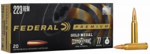 Federal GM223OTM3 Gold Medal 223 Cal 77 gr 20 Per Box/10 Cs - 10