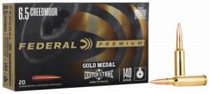 Federal GM65CRDOTM1 Gold Medal 6.5 Creedmoor 140 gr Open Tip Match (OTM) 20 Bx/10 Cs - 10