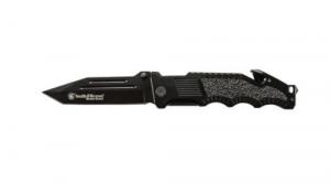 Smith & Wesson M&P Border Guard Folding Knife 4.4" Plain Clip Point Tanto Blade - 1160826
