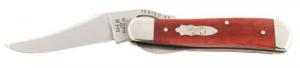 Case RussLock 2.70" Folding Clip Point Plain Mirror Polished Tru-Sharp SS Blade/ Smooth Red Bone Handle - 11322