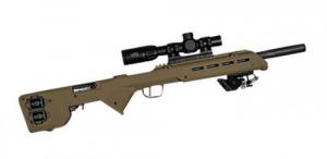 Desert Tech TREK-22 Rifle Chassis FDE Injection Molded Glass Reinforced Polymer, Integral Optics Rail, Fits Ruger 10/22 - TRK22FDE