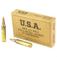 Main product image for Winchester USA  223 Rem 55 gr Full Metal Jacket  20rd box