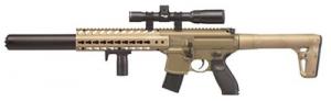 Sig Sauer Airguns MCX Scope Air Rifle Semi-Automatic .177 Pellet Blk/FDE - AIRMCXSCOPE17788G30FDE