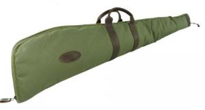 Boyt Harness GCSGUS52 Canvas Shotgun Case 52 Green Waxed Canvas with Tanned Leather Accents, Quilted Flannel Lining