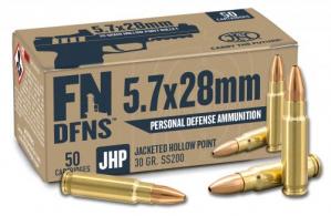 FN  DFNS SS200 5.7X28mm Ammo 30GR JHP 50rd box