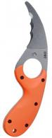 CRKT Bear Claw 2.39" Fixed Hawkbill Veff Serrated Stonewashed AUS-8A SS Blade, Blaze Orange Textured GRN Handle - 2511ER