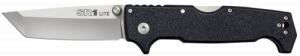 Cold Steel CS62K1AZ SR1 Lite 4" Folding Tanto Plain Stonewashed 8Cr14MoV SS Blade, 5.63" Black Textured Griv-Ex Handle - 246