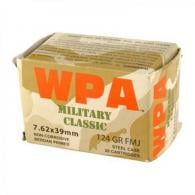 Wolf Military Classic Steel Case 7.62X39mm 124 GR FMJ 20Box - MC762BFMJ