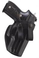 Bulldog Belt Slide Medium Automatic Handgun Holster Right Hand Leather Black