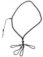 Tanglefree Call Lanyard Four Loops with Whistle Drop Black