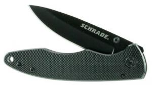 Schrade 401ALBK Small Folder 2.7 8Cr13MoV SS Aluminum Blk