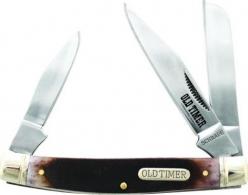 Old Timer Middleman Folder 2.42" 440C SS Clip Point/Sheepsfoot/Pen Bone - 34OTB