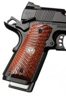 Wilson Compact 1911 Grips Cocobolo w/Starburst Pattern Inset Medallion