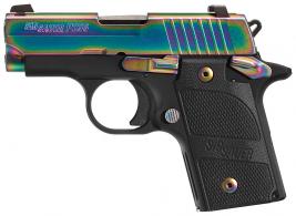 Sig Sauer P238 Edge SAO 380 ACP 2.7" 6+1 Blk G10 Grips Rainbow Edge - 238380EDGE