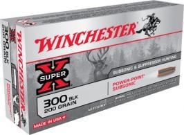 Winchester SUPER X SUBSONIC EXPANDING .300 Black 200GR - X300BLKX