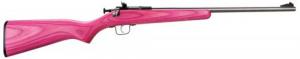 Keystone Crickett 22LR, 16.12", Pink Laminate, Stainless Steel