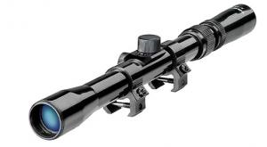 Tasco Rimfire Scope w/Rings/30-30 TV Reticle & Gloss Finish