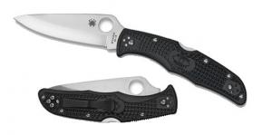Spyderco Clip Point Blade Folding Knife w/Black Nylon Handle - C10PBK