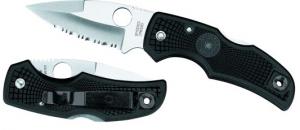 Spyderco Spear Point Blade Folding Knife w/Partially Serrate