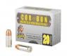 Cor-Bon Self Defense Jacketed Hollow Point 9mm+ Ammo 20 Round Box