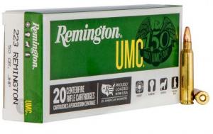 Remington UMC Jacketed Hollow Point 223 Remington Ammo 20 Round Box - L223R8V