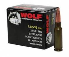 Wolf 7.62x39 123gr. Full Metal Jacket, 20 rds - 762x39BFMJ