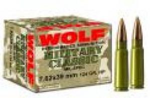 Wolf 7.62MM x 39MM 124 Grain Jacketed Hollow Point Bi Metal, 20round box - 30070