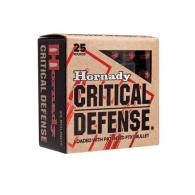 Hornady Critical Defense Hollow Point 9mm Ammo 25 Round Box - 90240LE